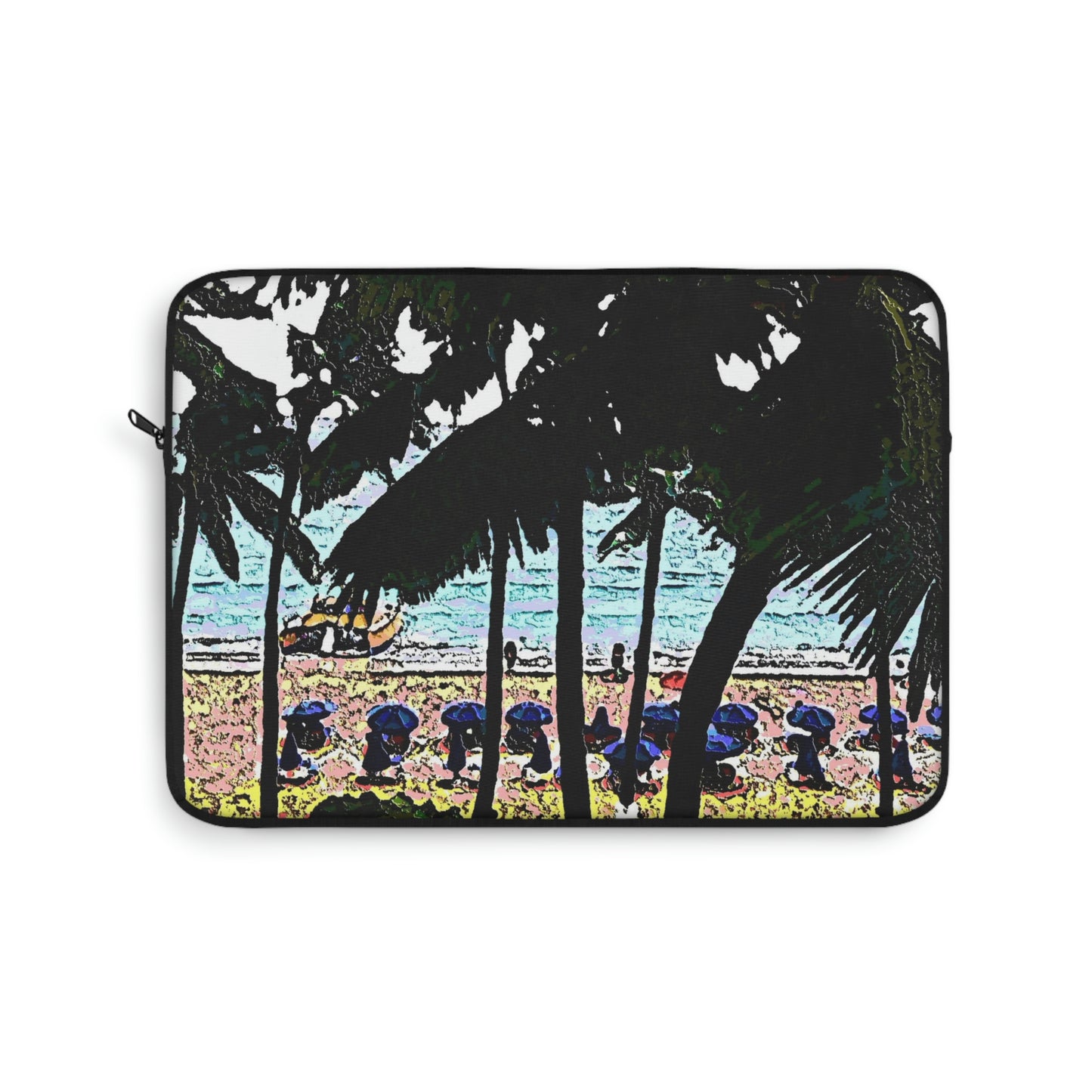 Laptop Sleeve ... "A Beautiful Beach Amongst The Palms" ... The Outrigger Waikiki, Honolulu, Oahu ... Original Works ...