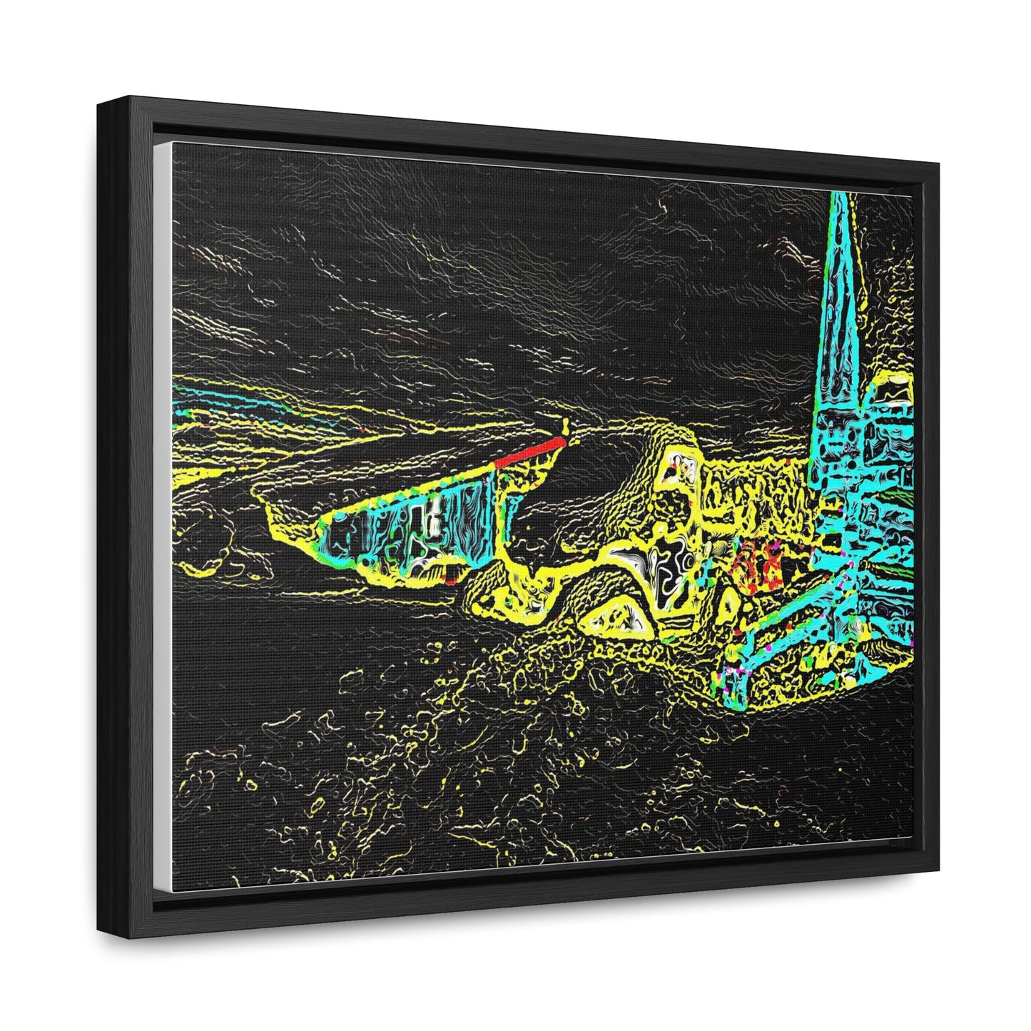 Gallery Canvas Wraps, Horizontal Frame ... "Snow Vehicle In Snow Storm At-Rest" ... Circa 12Mar23 ... Central Idaho ... 18-Hours Rendering Time: Original Works ...