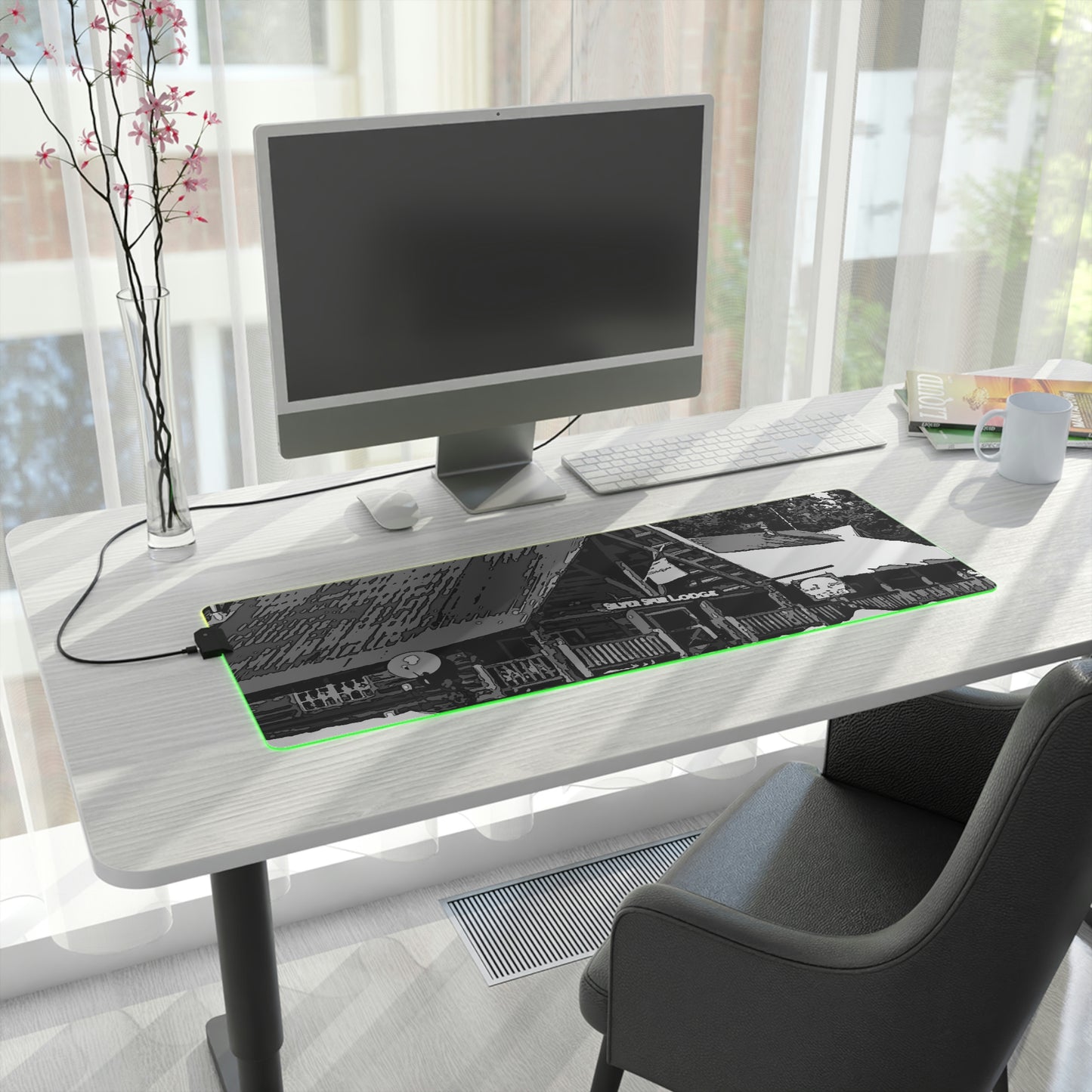LED Gaming Mouse Pad ... A Beautiful Lodge & Back-Country Outfitter In A Mountain Town ... 'Dixie, Idaho, November 2022' ... Original Works ...