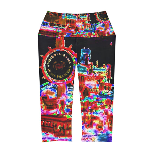 Yoga Capri Leggings ... "No.9 Fishermen's Grotto - Fishermen's Wharf, SF, California" ... Family Archives: 1970's ... Original Works ...