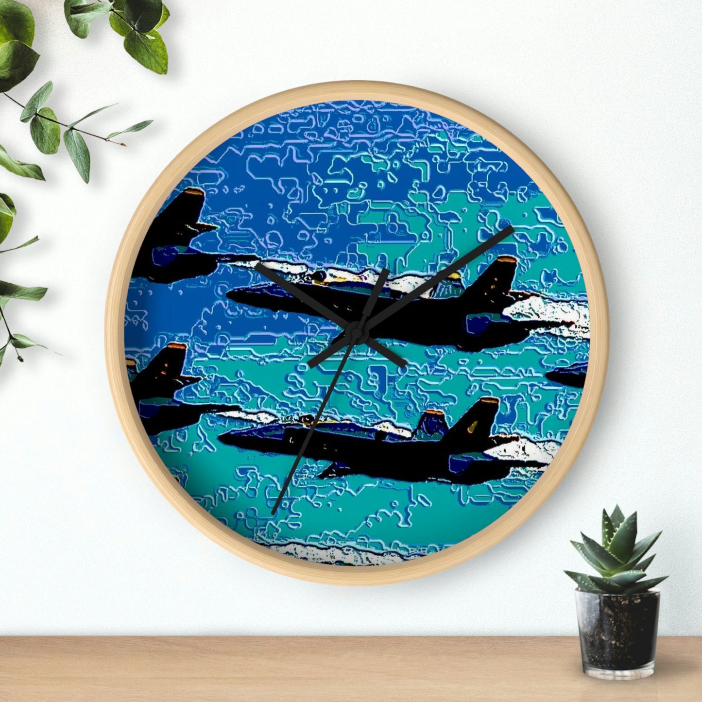Wall clock ... Seattle Seafair ..."Blue Angels Run Over Lake Washington" ... Circa Mid 1980's ... Dr FJ Holt ... Original Works ...
