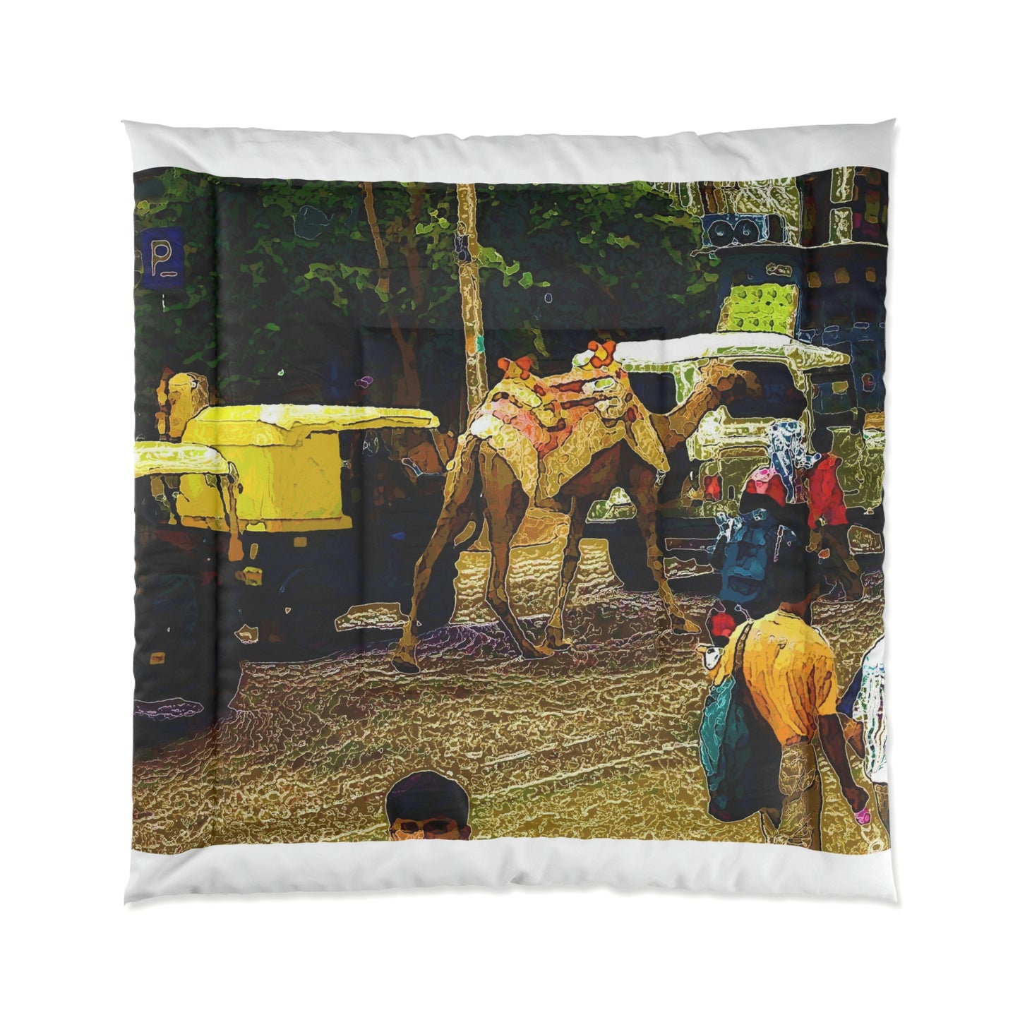 Comforter ... "Truckin'-Up-To-Buffalo ... 'Oops - Wrong Country' ... Truckin'-Up-To-New Delll -'E' ... " ... (Delhi, India) ... 5July2007. Original Works ...
