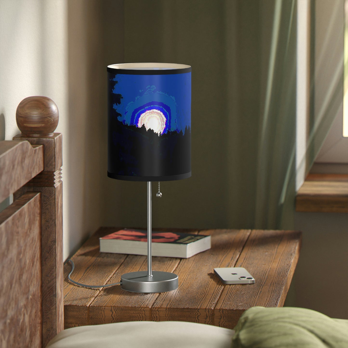 Lamp on a Stand, US|CA plug ... "The Road Home" ...' Over The River & Through The Woods To? ...' ... Moonscape Near Elk City, Idaho ... Original Works ... 5Jan23 ...