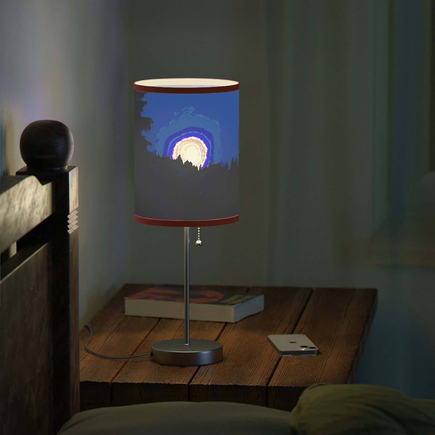 Lamp on a Stand, US|CA plug ... "The Road Home" ...' Over The River & Through The Woods To? ...' ... Moonscape Near Elk City, Idaho ... Original Works ... 5Jan23 ...