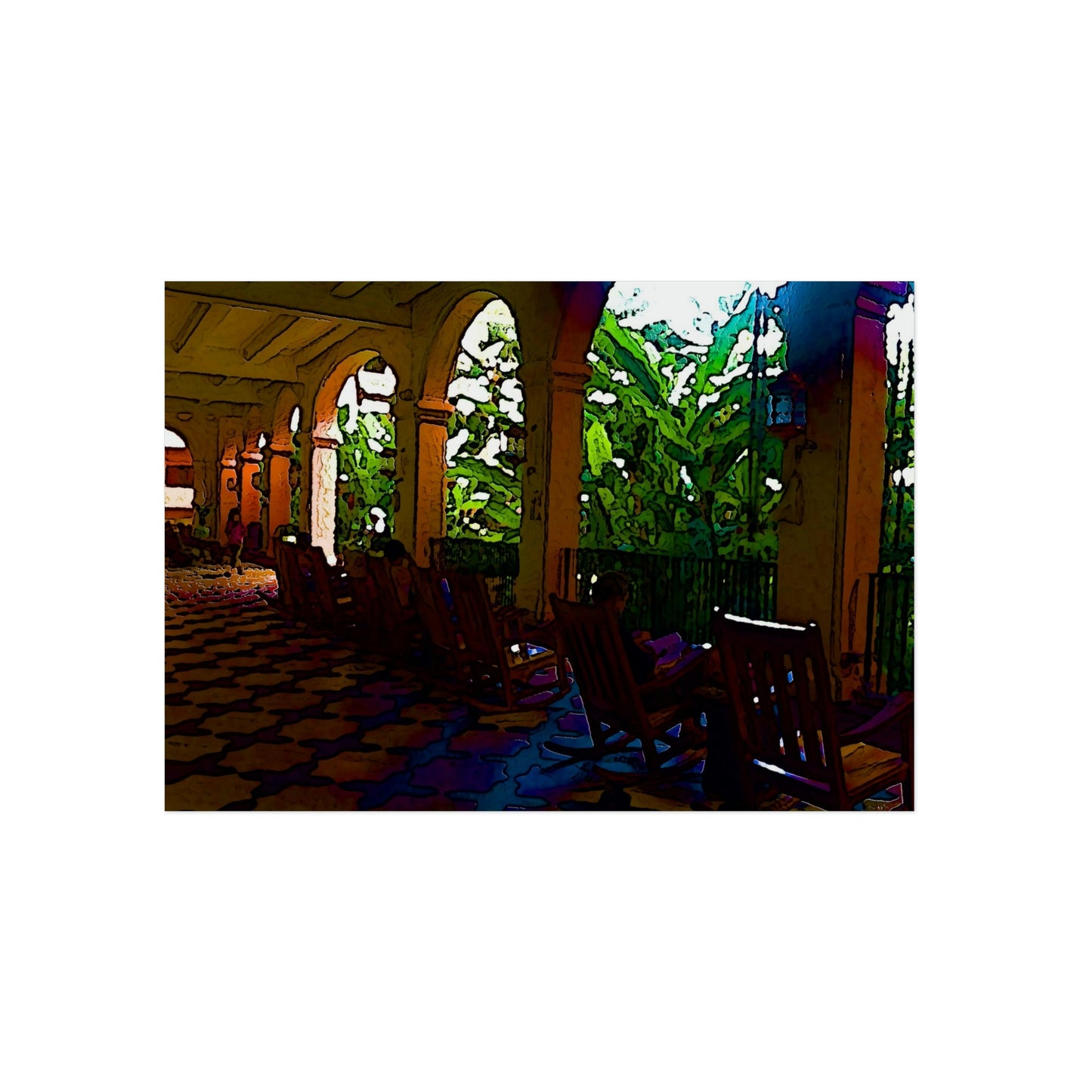 Aluminum Composite Panels ... Read, Relax, .. Take-A-Nap In A Koa-Wood Rocker ... "The Lanai At The Royal Hawai'ian" ... (The Kings Palace) ... Waikiki Beach, Honolulu, HI ... Oct2014 ... Original Works ...