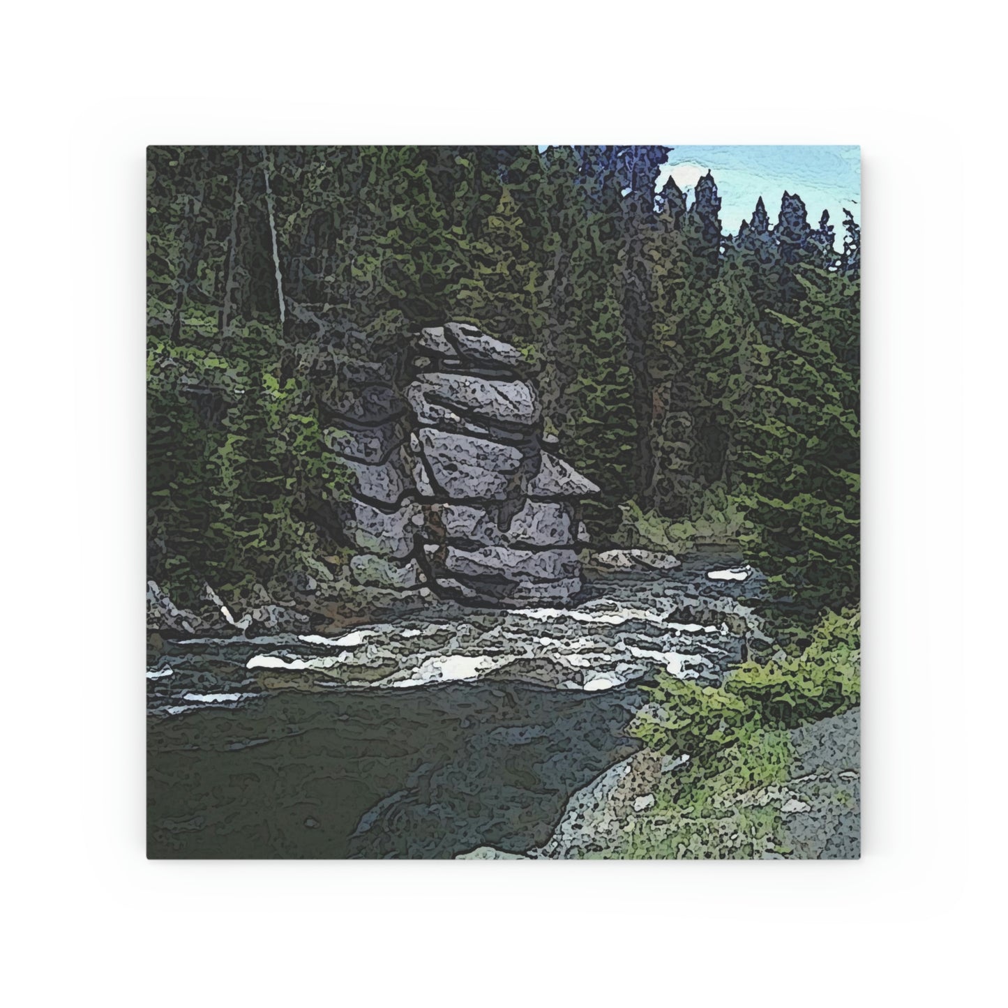 Wood Canvas ... "I Am Innocent" ... Tricky-Dick Immortalized ... Nixon Rock: Along The River ... Central Idaho, Summer 2020 ... Original Works ...