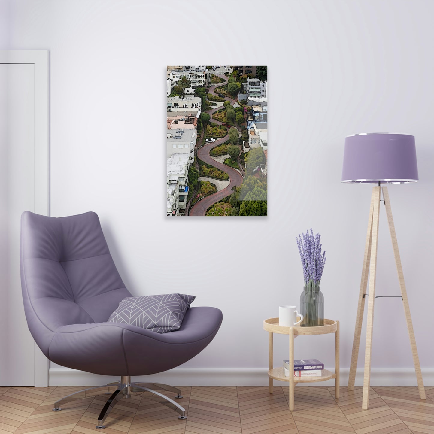 Acrylic Prints ... A Crazy Street ... 'Eight Winding Curve-Switchbacks' ... "Lombard Street, San Francisco, CA' ... Family Archives: 1970's ... Original Works ...