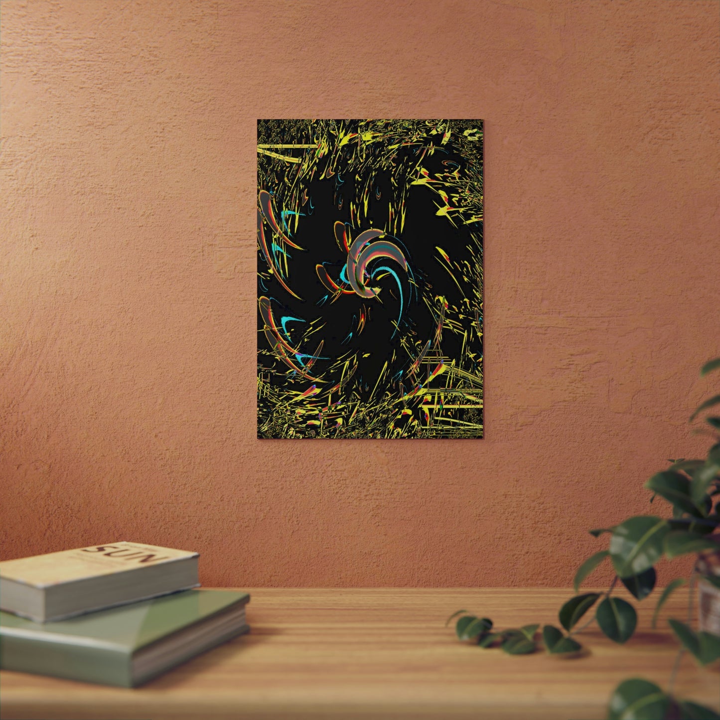 Aluminum Composite Panels ... "Waning 1/8 Moon" ... Central Idaho ... Late-Autumn 2021 ... Renedering Time: 18 Hours ... Original Works ... Mandelbrot & Julian Fractals & Illusions ...