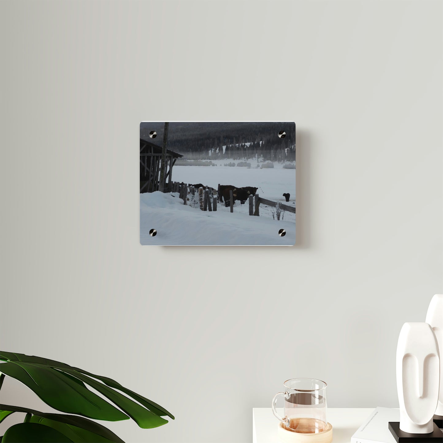 Acrylic Wall Art Panels ... A Quiet Morning ... "Along The Red River & Nature Preserve Plateau" ... Jan23 ... Original Works ...