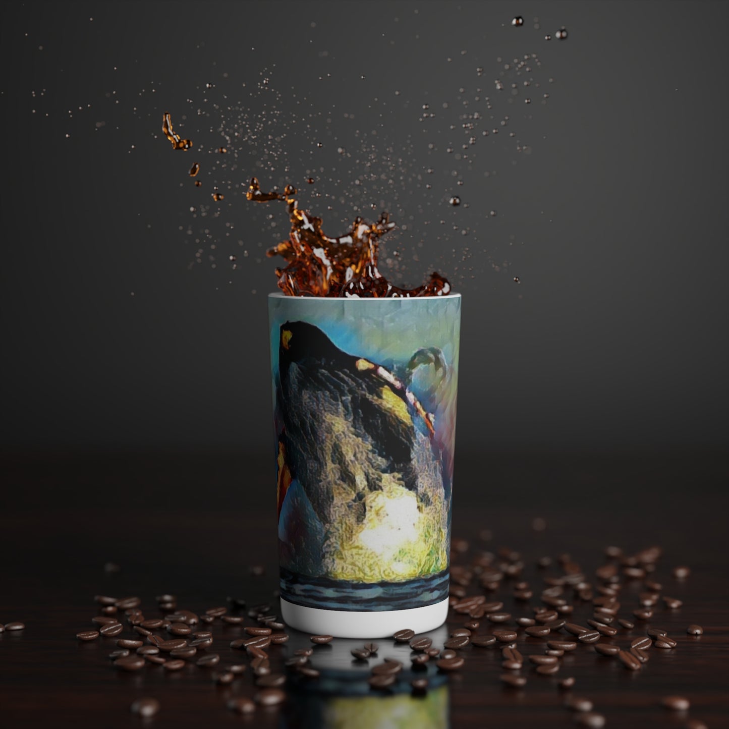 Conical Coffee Mugs (3oz, 8oz, 12oz) ... An Extraordinary Humpback Breach ... 'With Explosive Energy' ... Family Archives (KPH) ... Circa: 21st Century. Maui, HI ... Original Works ...