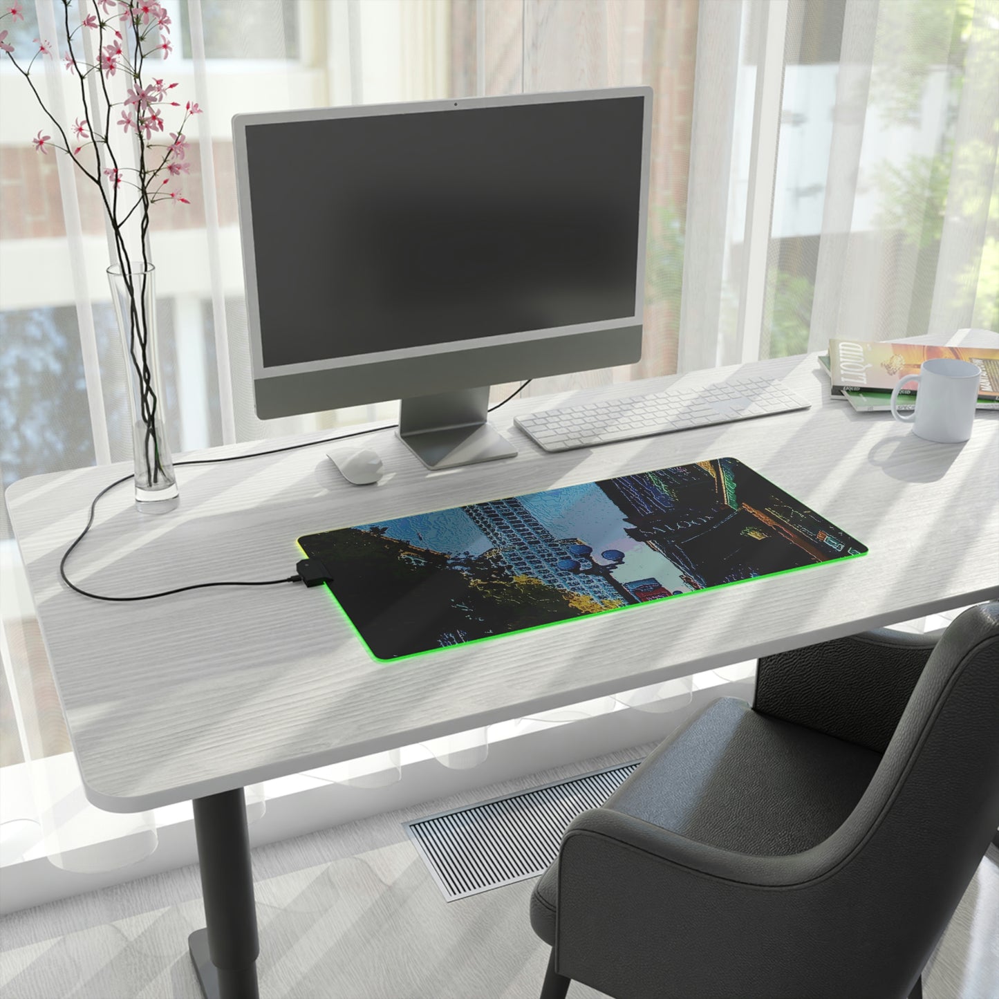 LED Gaming Mouse Pad ...  Pioneer Square & Smith Tower ... 'That World Famous View' ... Colleague Supplied Photo ... Original Works ...