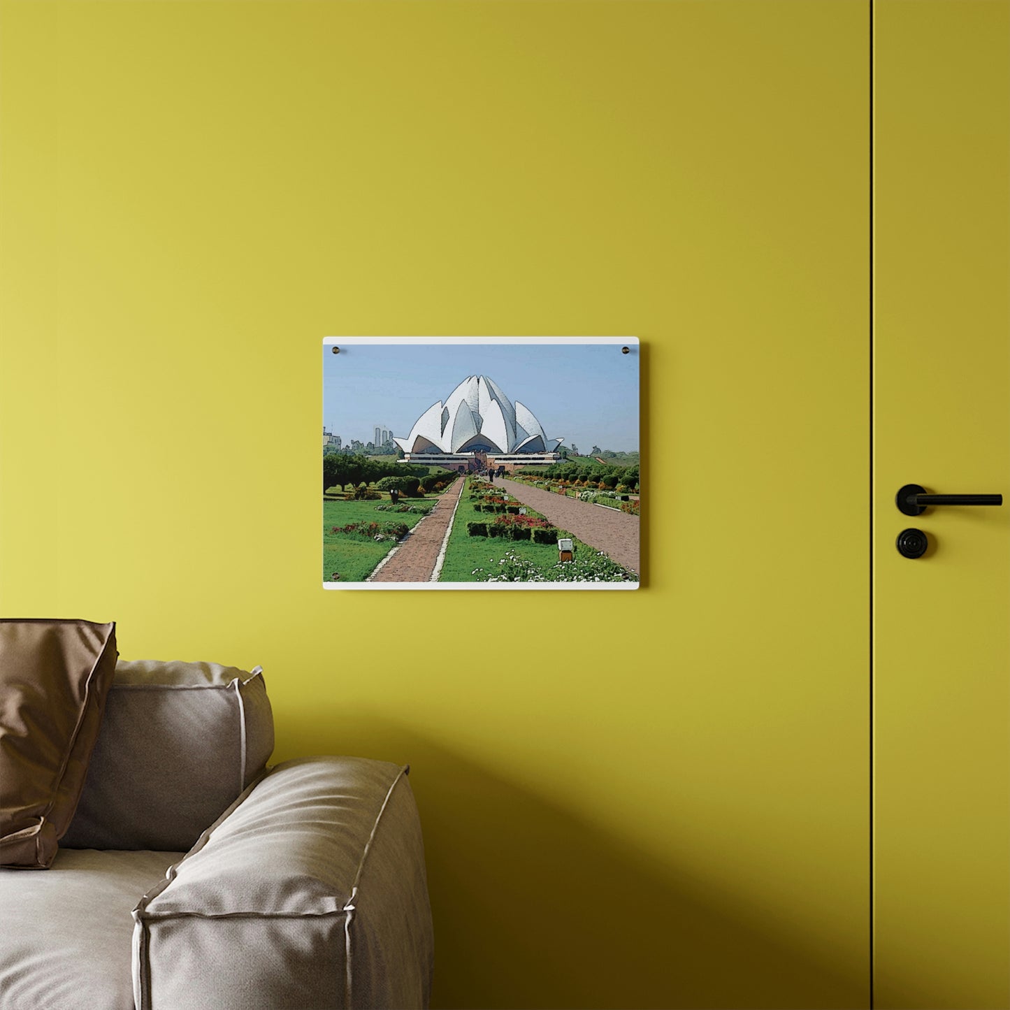 Acrylic Wall Art Panels ... 'Bahai'i House-Of-Worship' ... "Lotus Temple: Delhi, India, 2008" ... Original Works ...
