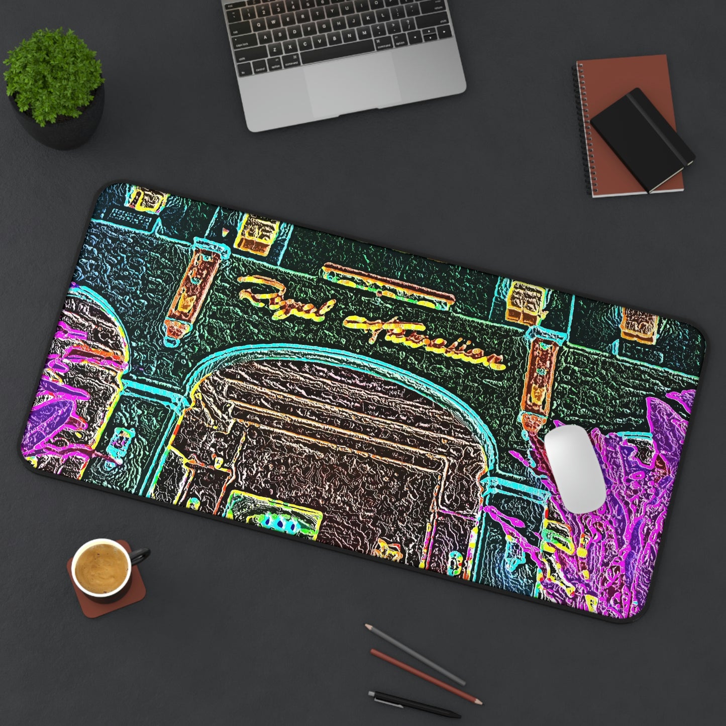 Desk Mat ... "La Grande Entree" At: 'The Pink Palace' ... The Royal Hawai'ian ... Honolulu, HI ... '27Oct2014' ... Original Works ...