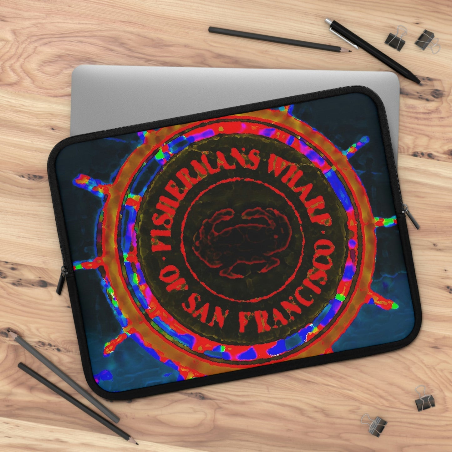 Laptop Sleeve ...  "No.9 Fishermen's Grotto - Fishermen's Wharf, SF, California" ... Family Archives: 1970's ... Original Works ...