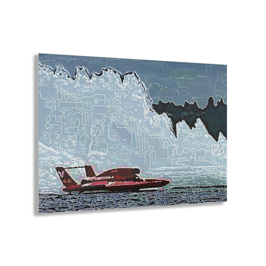 Acrylic Prints ... Seattle Columbia Cup On Lake Washington ... "Dave Wilcox Heads For The Win" ... Associate Gift-Photo ... Original Works ...
