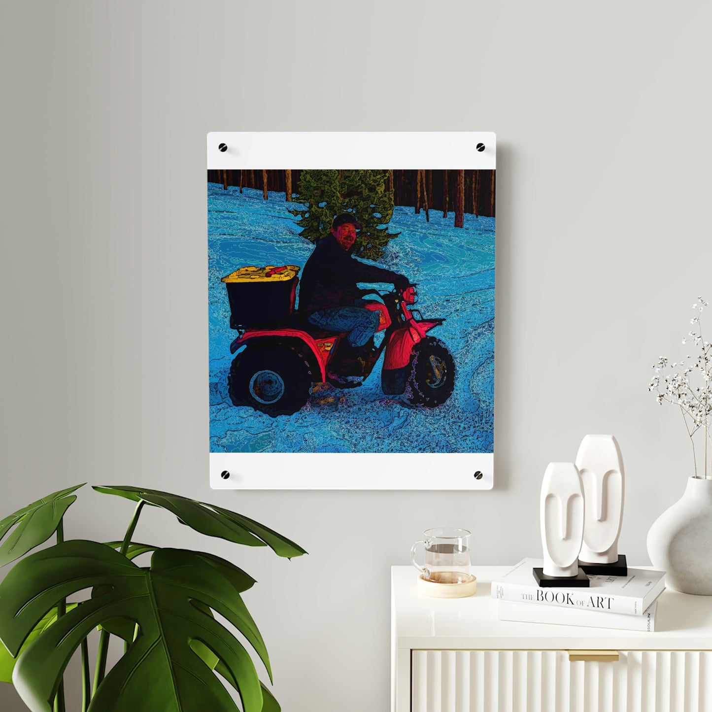 Acrylic Wall Art Panels ... There's 2-Wheelin ... There's 4-Wheelin ... 'And-Of-Course' ... "There's 3-Wheelin-In-The-Snow" ...  Original Works ...