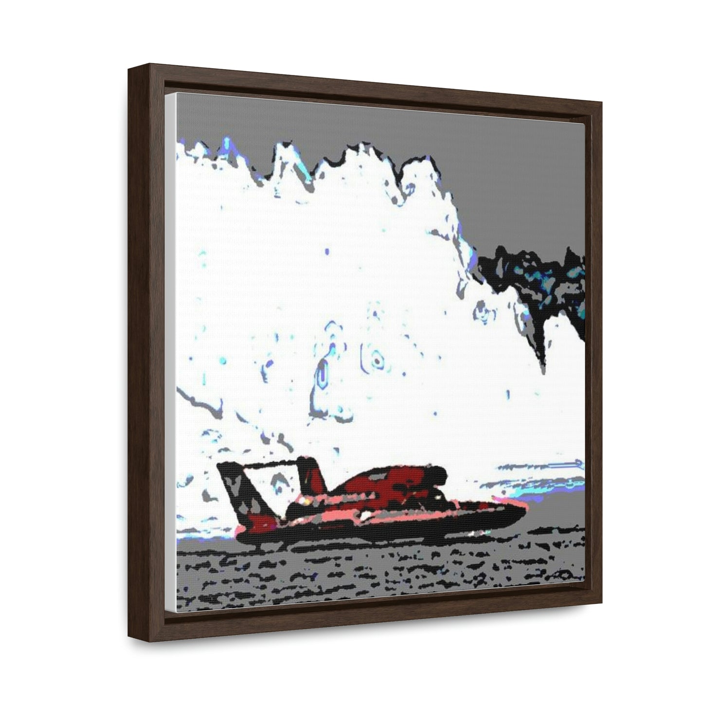 Gallery Canvas Wraps, Square Frame ...  Seattle Columbia Cup On Lake Washington ... "Dave Wilcox Heads For The Win" ... Associate Gift-Photo ... Original Works ...