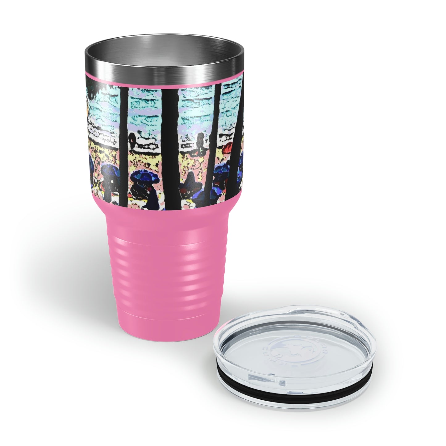 Ringneck Tumbler, 30oz ... "A Beautiful Beach Amongst The Palms" ... The Outrigger Waikiki, Honolulu, Oahu ... Original Works ...