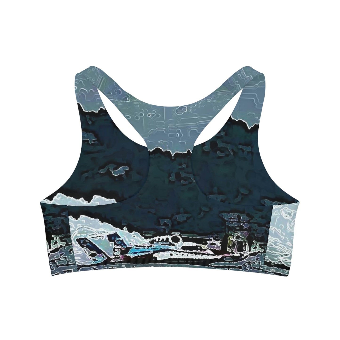 Seamless Sports Bra (AOP) ... Seattle Columbia Cup On Lake Washington ... "Dave Wilcox Heads For The Win" ... Associate Gift-Photo ... Original Works ...