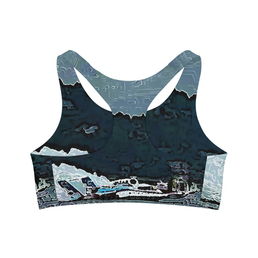 Seamless Sports Bra (AOP) ... Seattle Columbia Cup On Lake Washington ... "Dave Wilcox Heads For The Win" ... Associate Gift-Photo ... Original Works ...