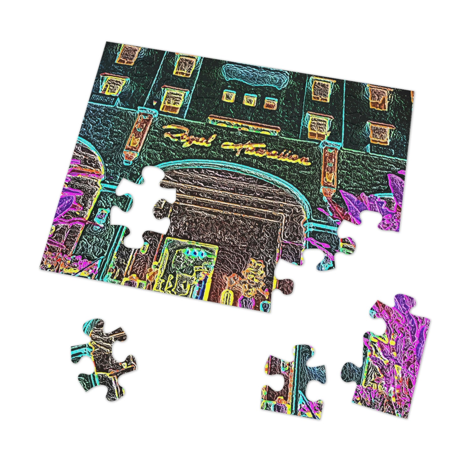Jigsaw Puzzle (30, 110, 252, 500,1000-Piece) ... "La Grande Entree" At: 'The Pink Palace' ... The Royal Hawai'ian ... Honolulu, HI ... '27Oct2014' ... Original Works ...