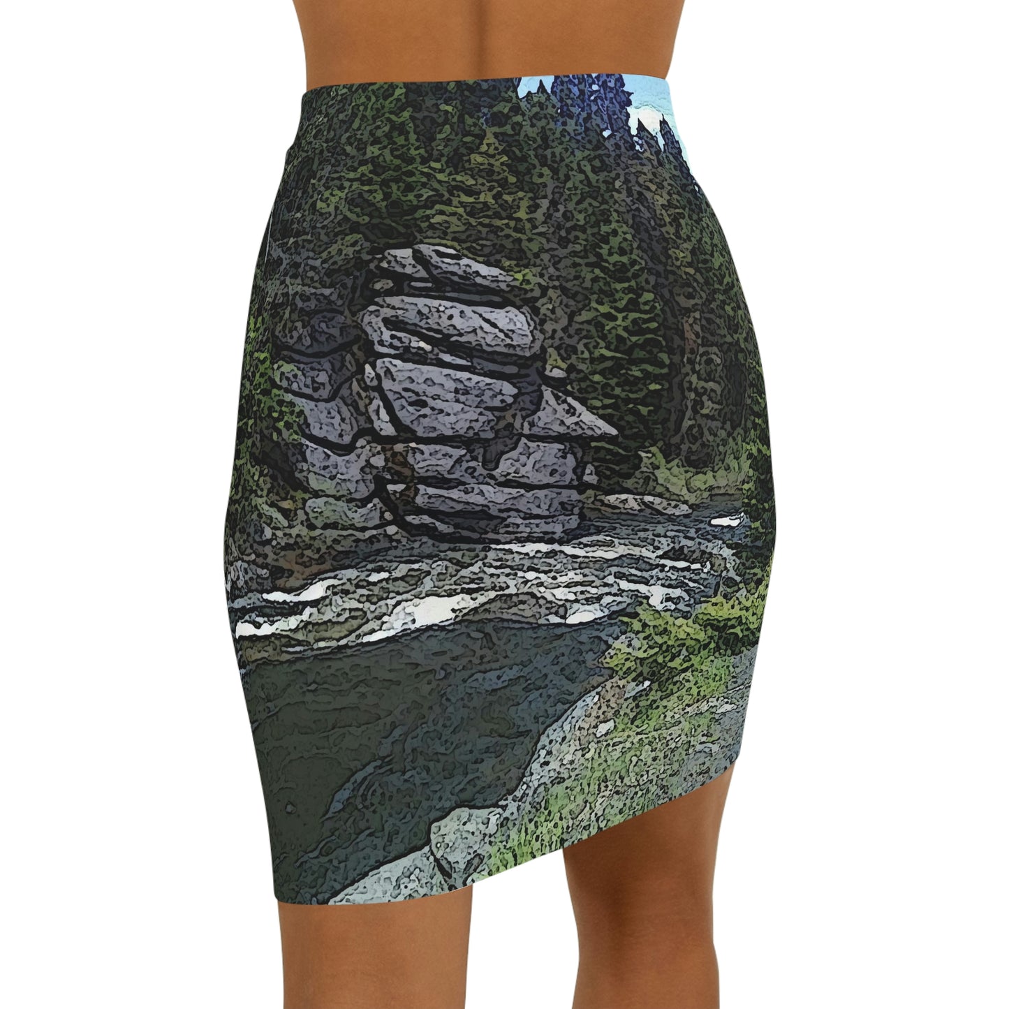 Women's Mini Skirt ..."I Am Innocent" ... Tricky-Dick Immortalized ... Nixon Rock: Along The River ... Central Idaho, Summer 2020 ... Original Works ...