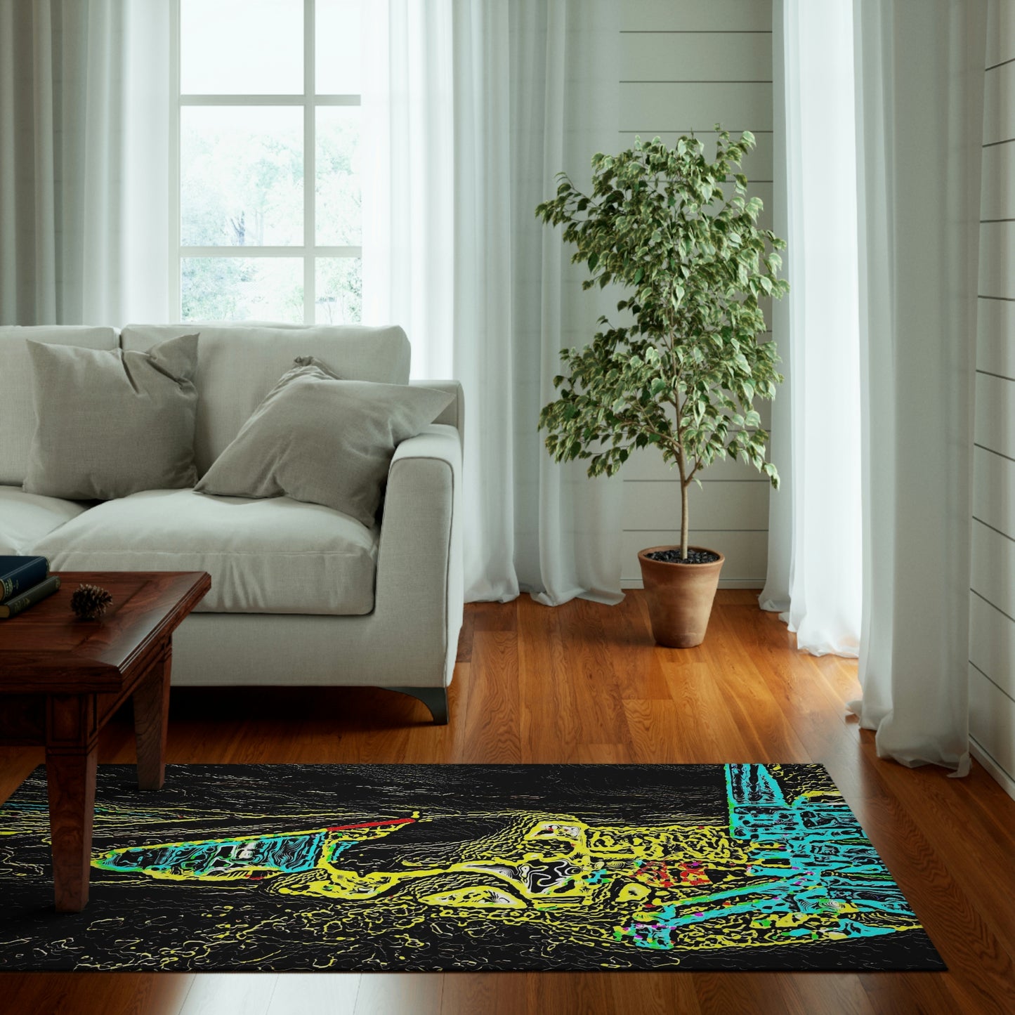 Dornier Rug ... "Snow Vehicle In Snow Storm At-Rest" ... Circa 12Mar23 ... Central Idaho ... 18-Hours Rendering Time: Original Works ...