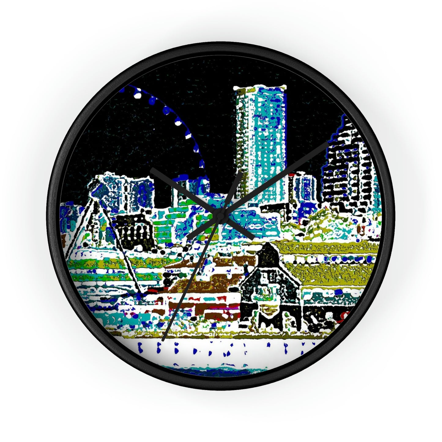 Wall clock ... That Classic Wheel ... 'Seattle's Wheel' ... & An Old Classic Waterside Vendors ...  'Family Archives' ... Original Works ...