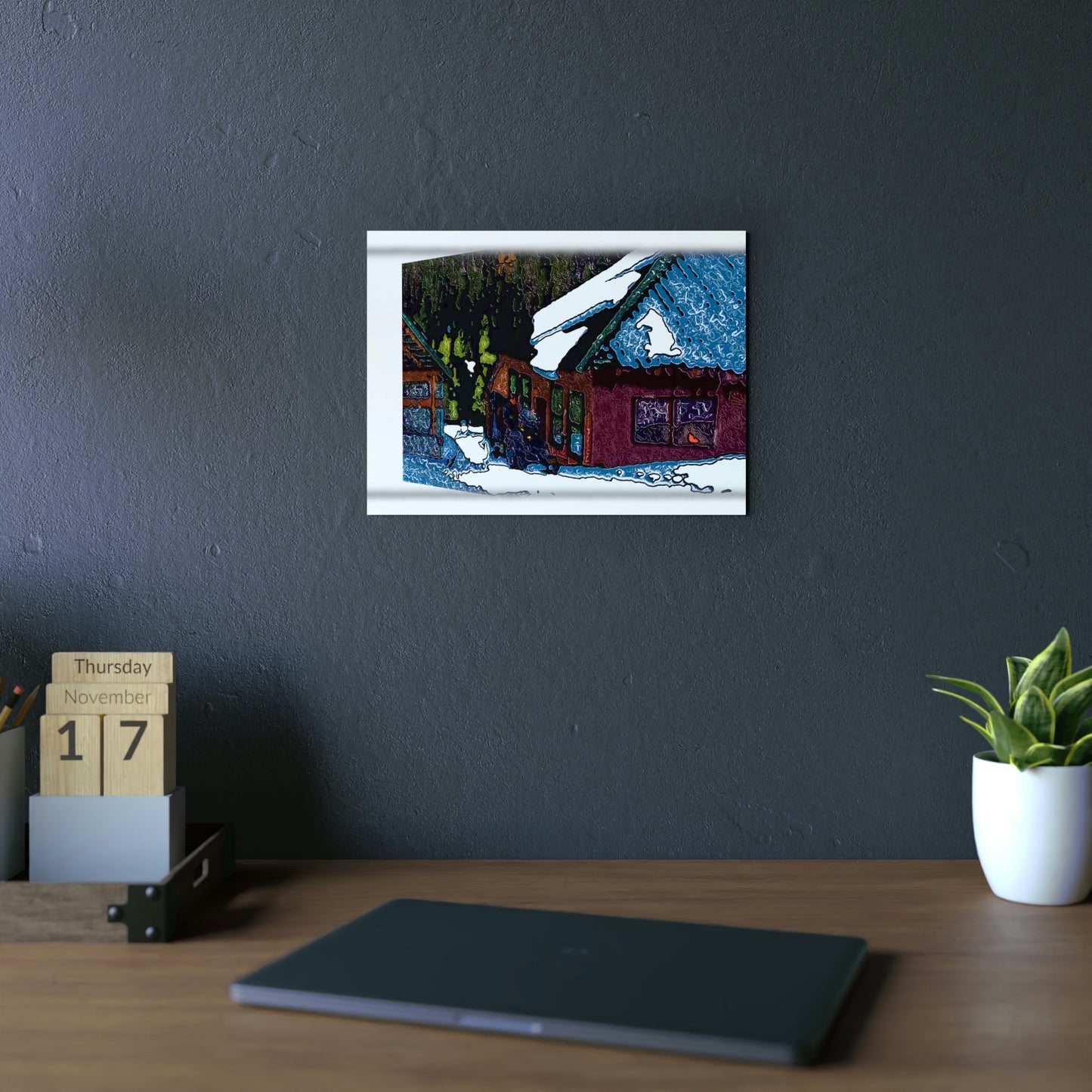 Aluminum Composite Panels ... "3-D & Perspective" ... A Snowmobiler 'Ridest-Through-It' ... Rhett Creek, Idaho ... Original Works ...
