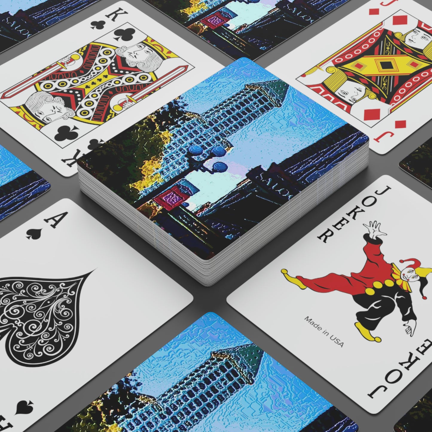 Custom Poker Cards ...  Pioneer Square & Smith Tower ... 'That World Famous View' ... Colleague Supplied Photo ... Original Works ...