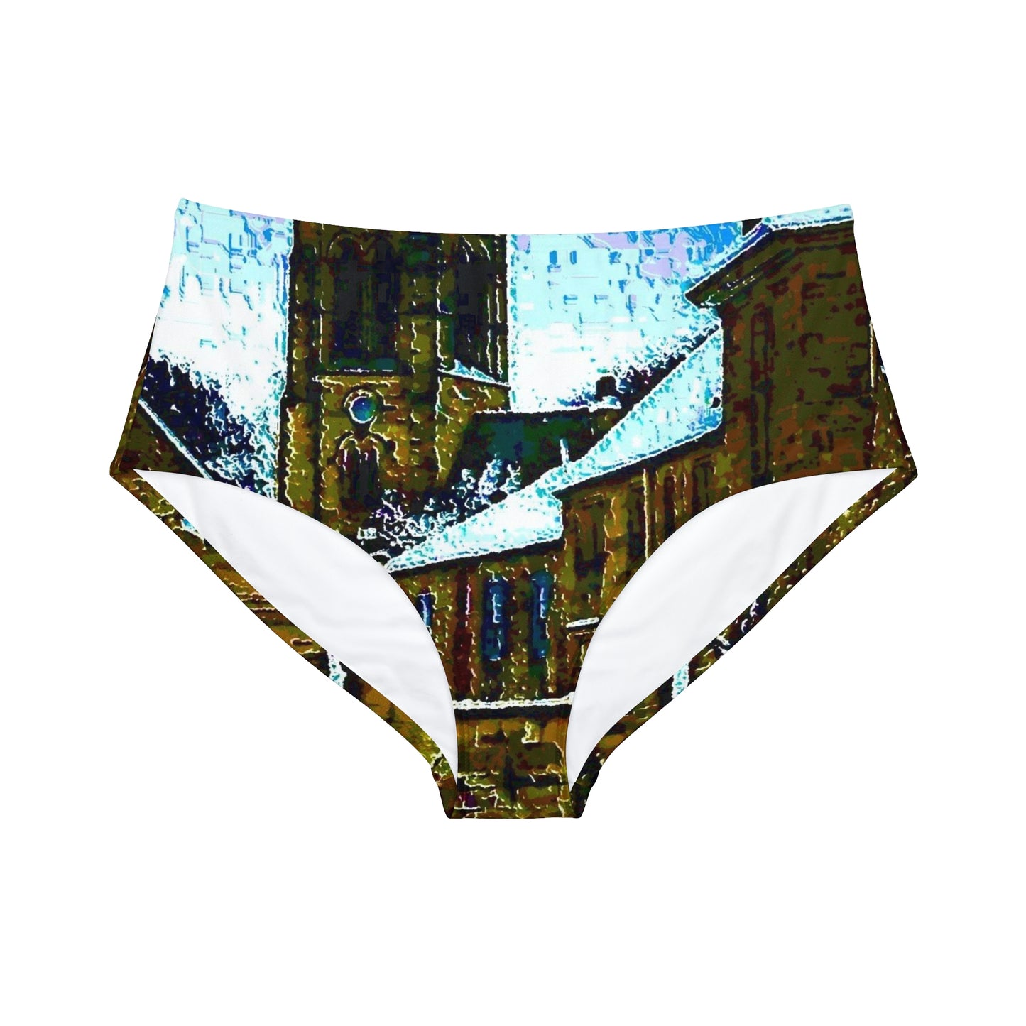 High-Waist Hipster Bikini Bottom ... Walikng The Streets & Alleys ... 'Strolling The Canals ... '  ... Original Works  ...