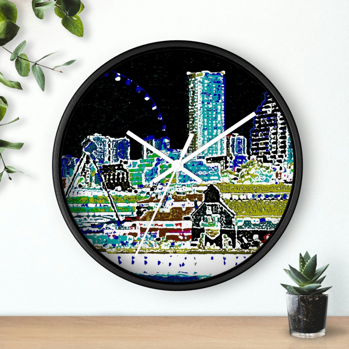 Wall clock ... That Classic Wheel ... 'Seattle's Wheel' ... & An Old Classic Waterside Vendors ...  'Family Archives' ... Original Works ...