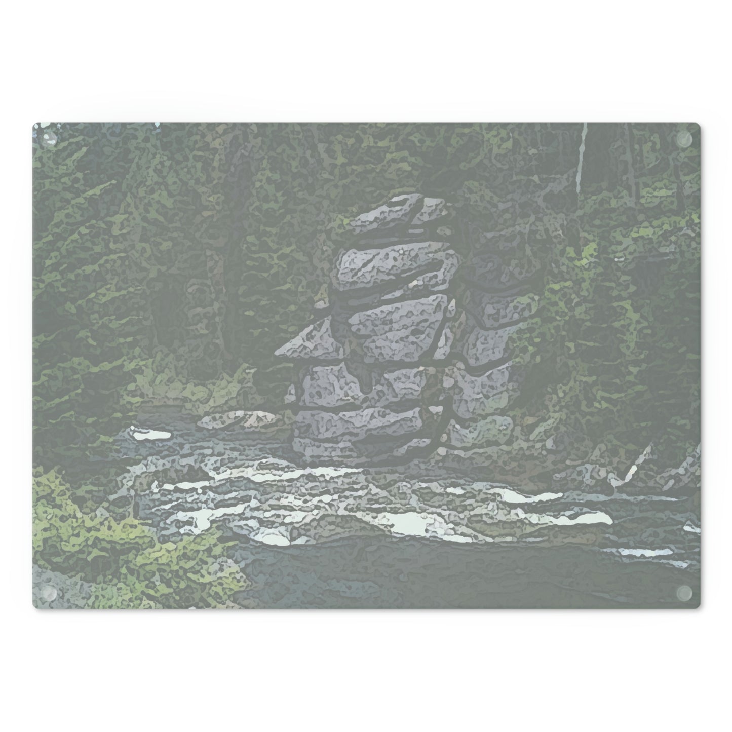 Cutting Board ..."I Am Innocent" ... Tricky-Dick Immortalized ... Nixon Rock: Along The River ... Central Idaho, Summer 2020 ... Original Works ...