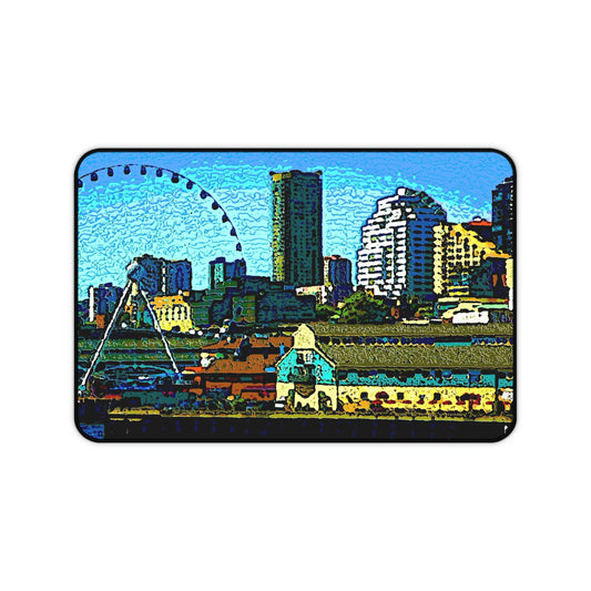 Desk Mat ... That Classic Wheel ... 'Seattle's Wheel' ... & Old Classic Waterside Vendors ...  'Family Archives' ... Original Works ...