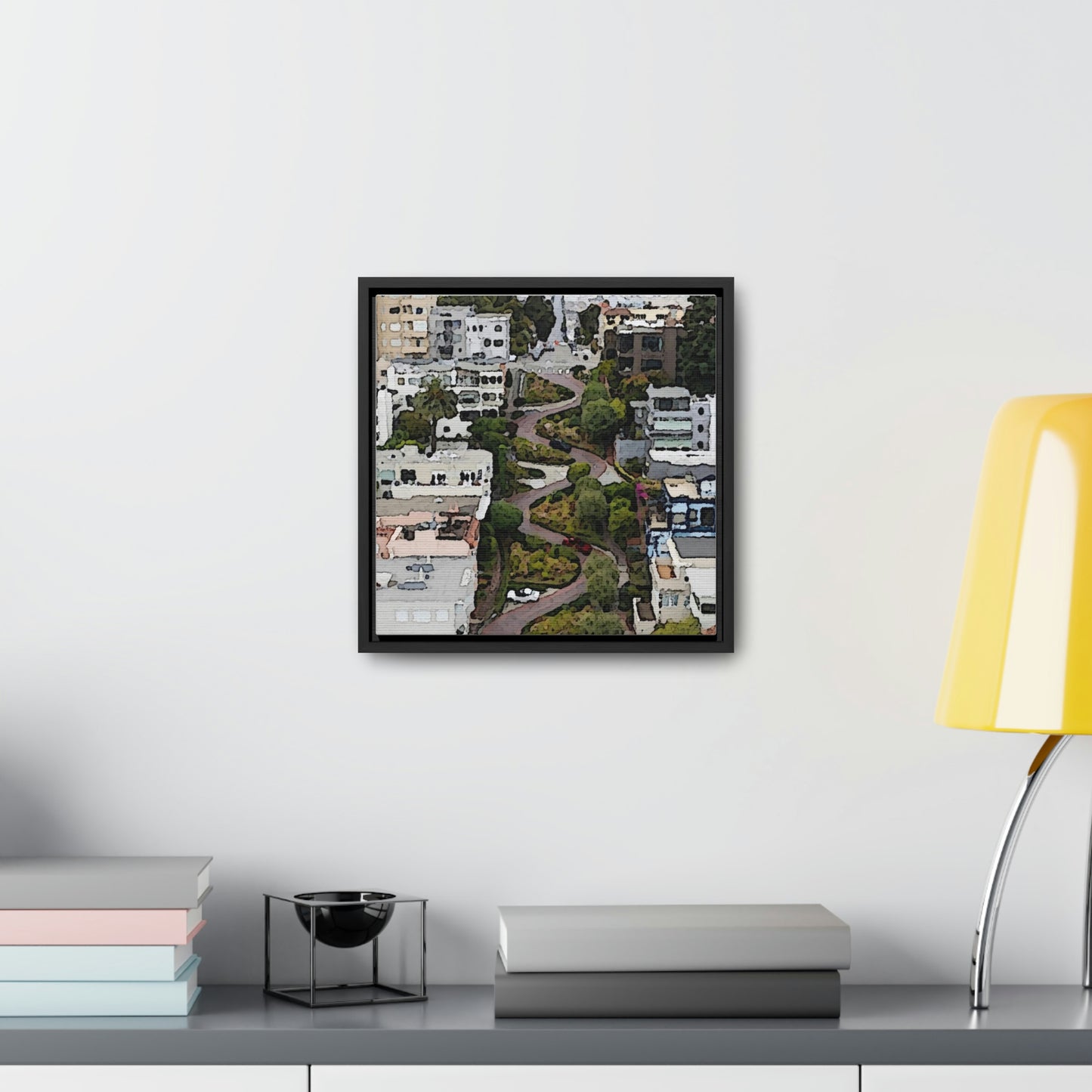 Gallery Canvas Wraps, Square Frame ... A Crazy Street ... 'Eight Winding Curve-Switchbacks' ... "Lombard Street, San Francisco, CA' ... Family Archives: 1970's ... Original Works ...