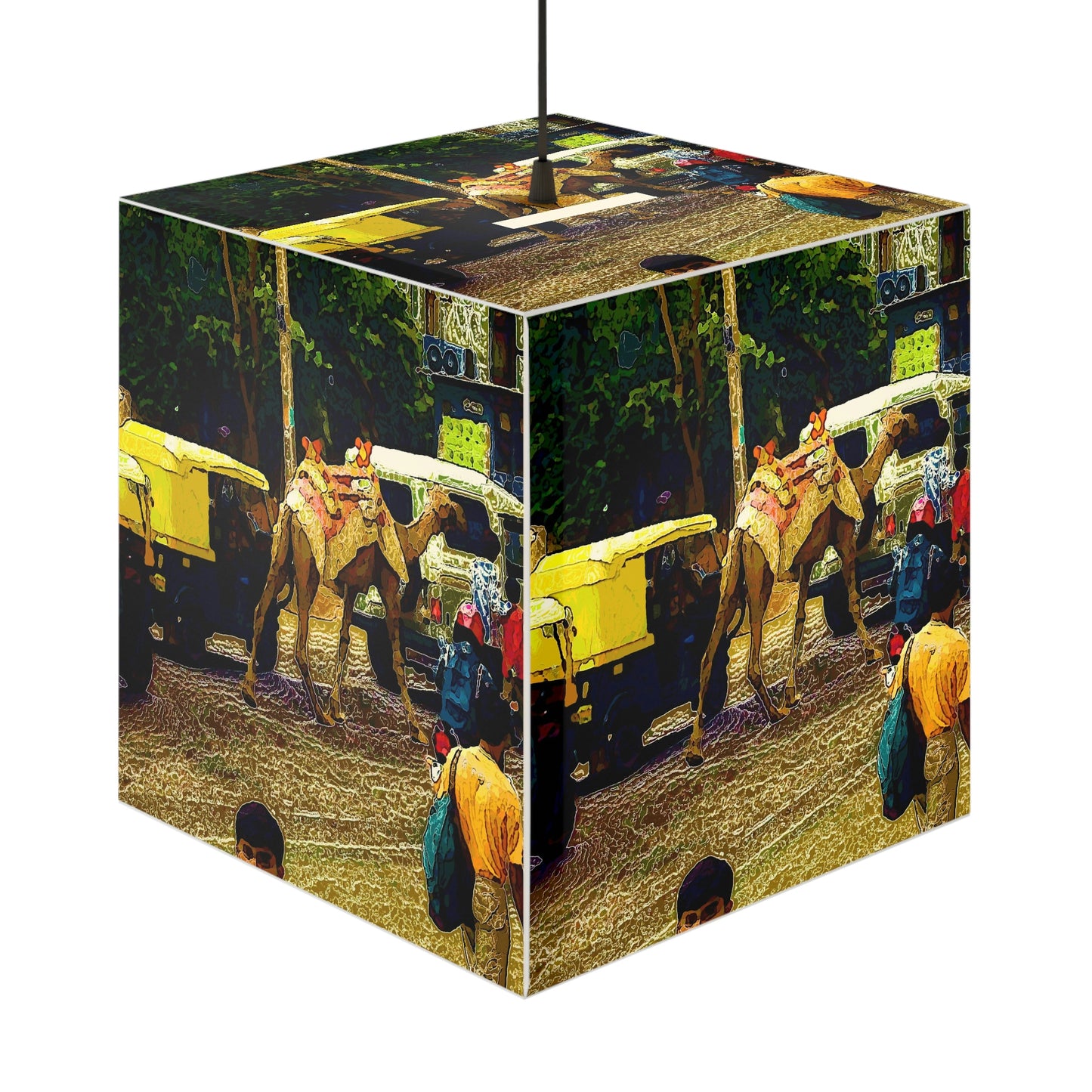 Light Cube Lamp ... "Truckin'-Up-To-Buffalo ... 'Oops - Wrong Country' ... Truckin'-Up-To-New Delll -'E' ... " ... (Delhi, India) ... 5July2007. Original Works ...