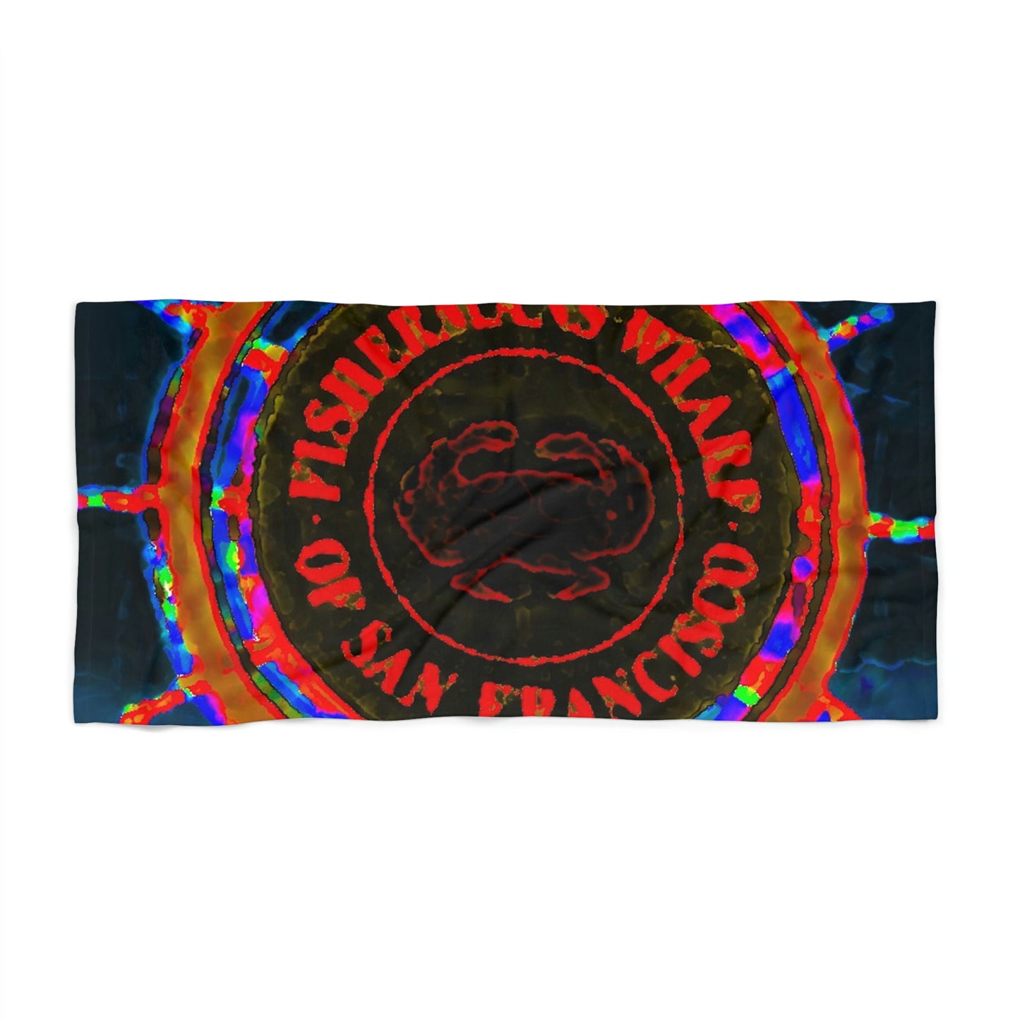 Beach Towel ... "No.9 Fishermen's Grotto - Fishermen's Wharf, SF, California" ... Family Archives: 1970's ... Original Works ...