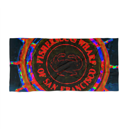 Beach Towel ... "No.9 Fishermen's Grotto - Fishermen's Wharf, SF, California" ... Family Archives: 1970's ... Original Works ...