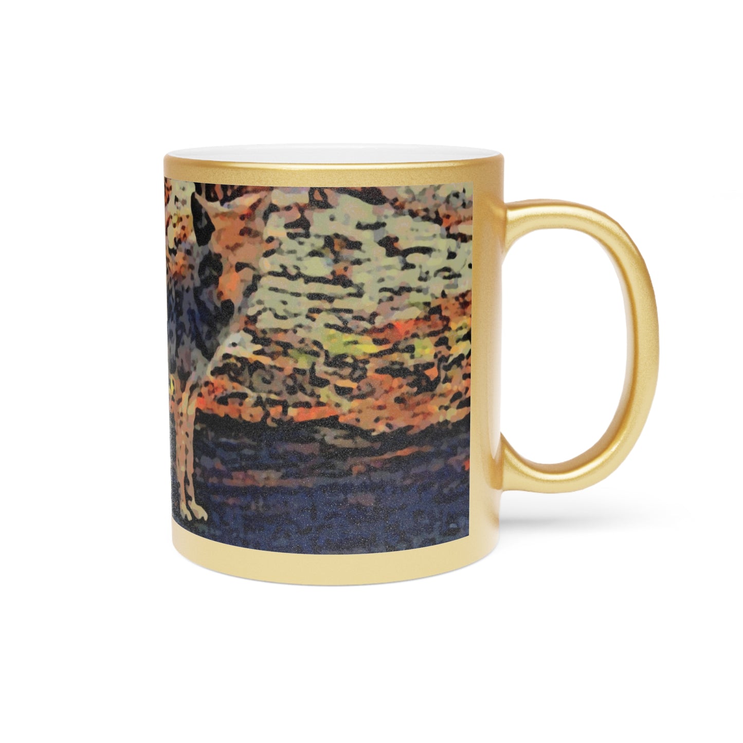Metallic Mug (Silver\Gold) ... Coyote ... "Yosemite Valley: Circa May23 ... KPH Base Photo" ... Original Works ...