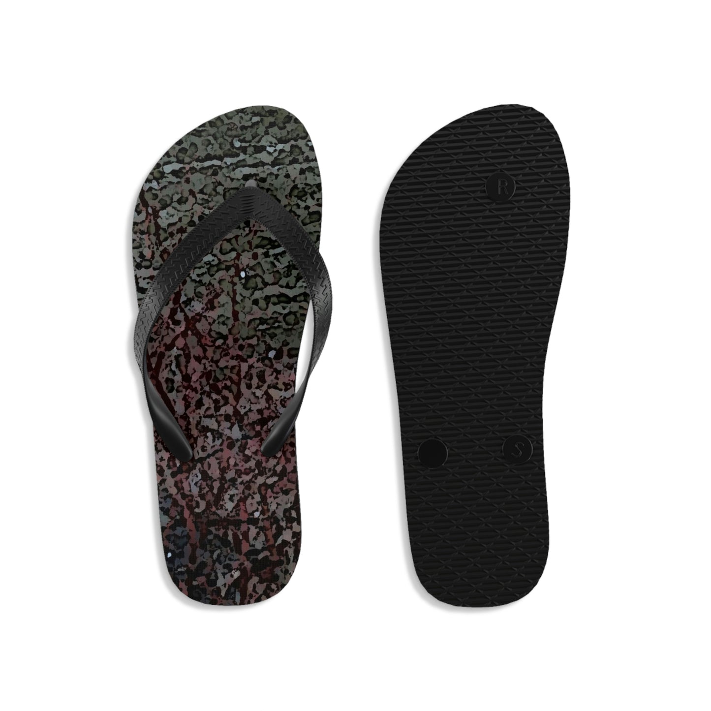 Unisex Flip-Flops .. "A River Runs Through It" ... Red-Osier-Dogwood (Cornus Stonlifera 'Rubra') .. Original Works ... Central Idaho ...