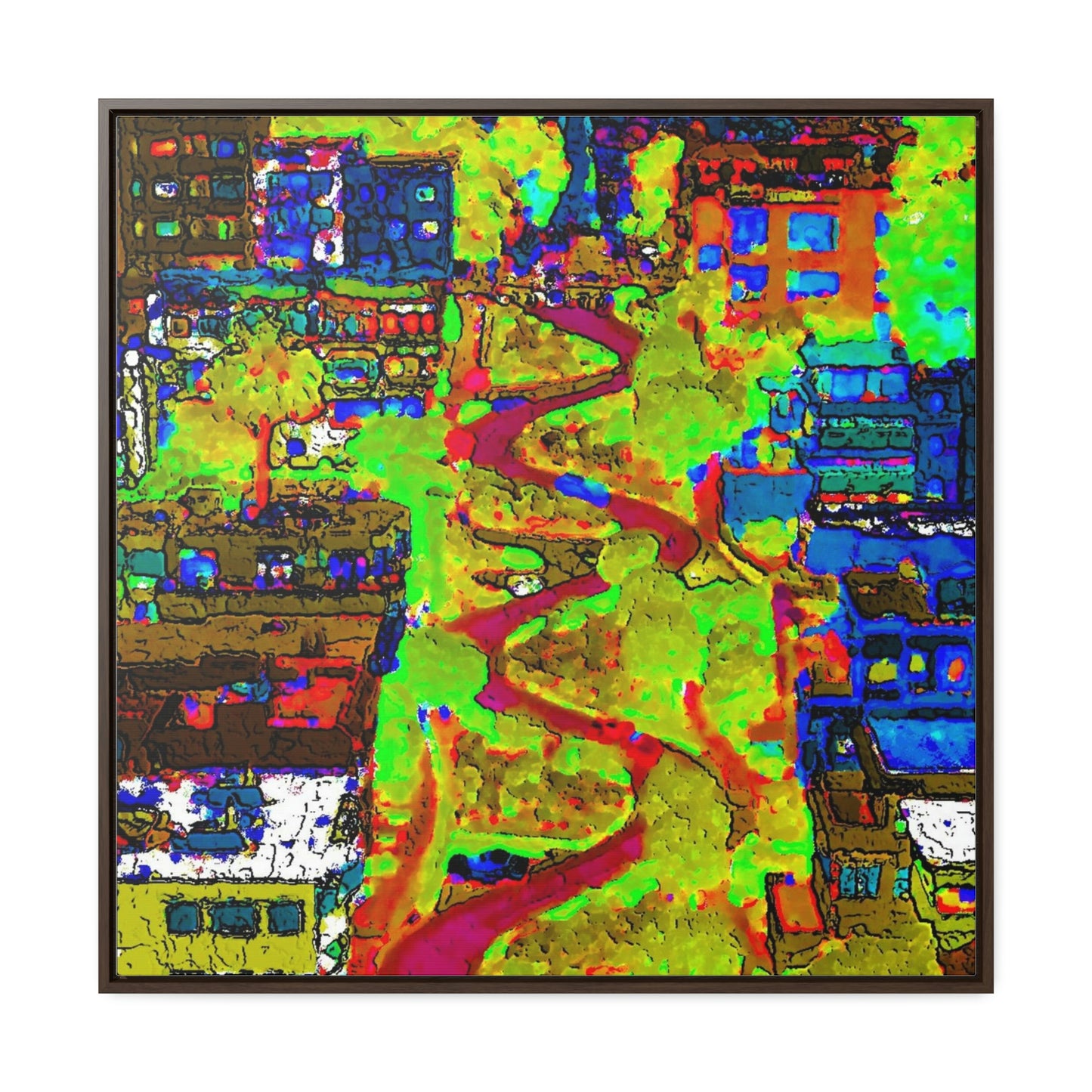 Gallery Canvas Wraps, Square Frame ... A Crazy Street ... 'Eight Winding Curve-Switchbacks' ... "Lombard Street, San Francisco, CA' ... Family Archives: 1970's ... Original Works ...