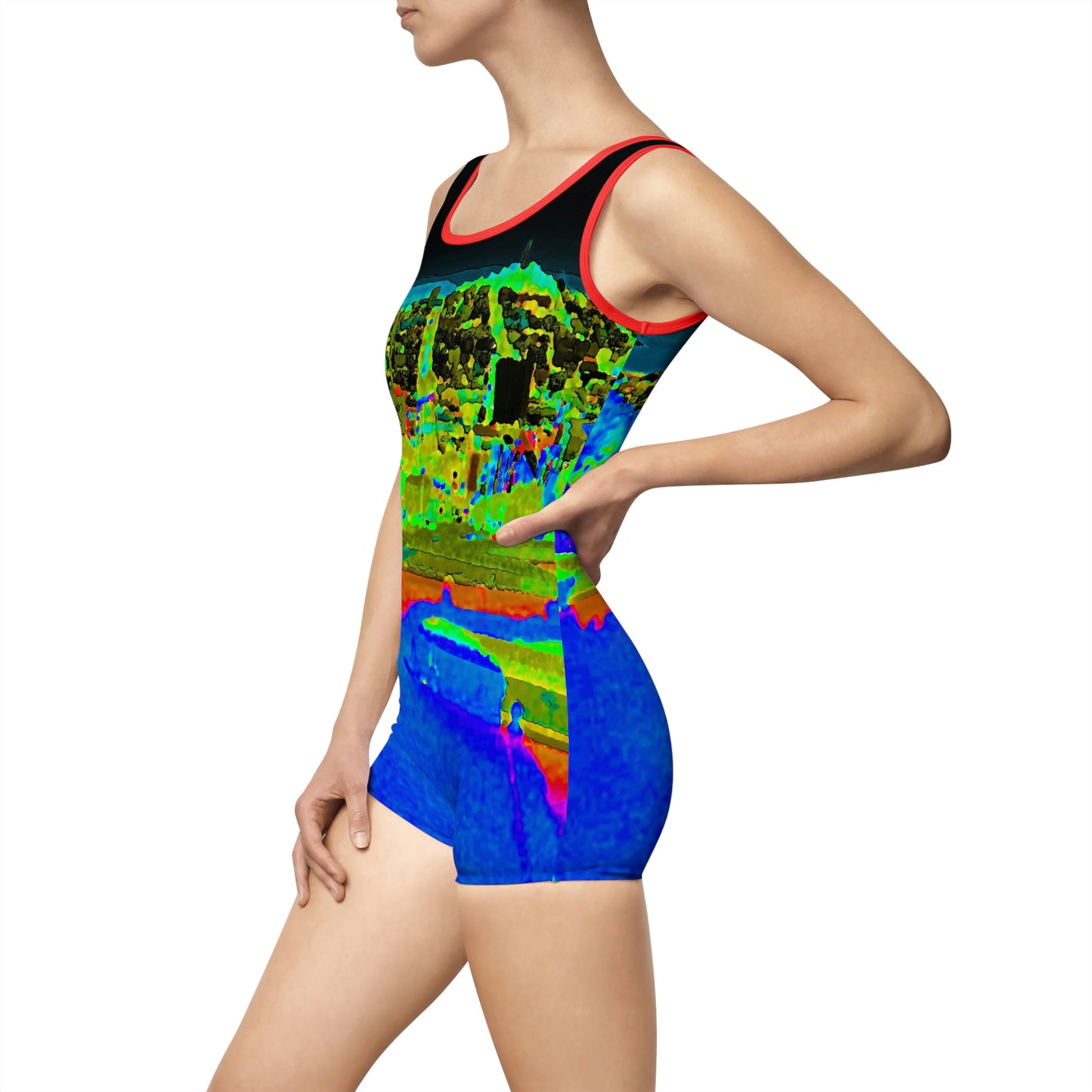 Women's Vintage Swimsuit ..."Lombard Street San Francisco, CA, USA" ... Family Archives 1970's ... Original Works ...