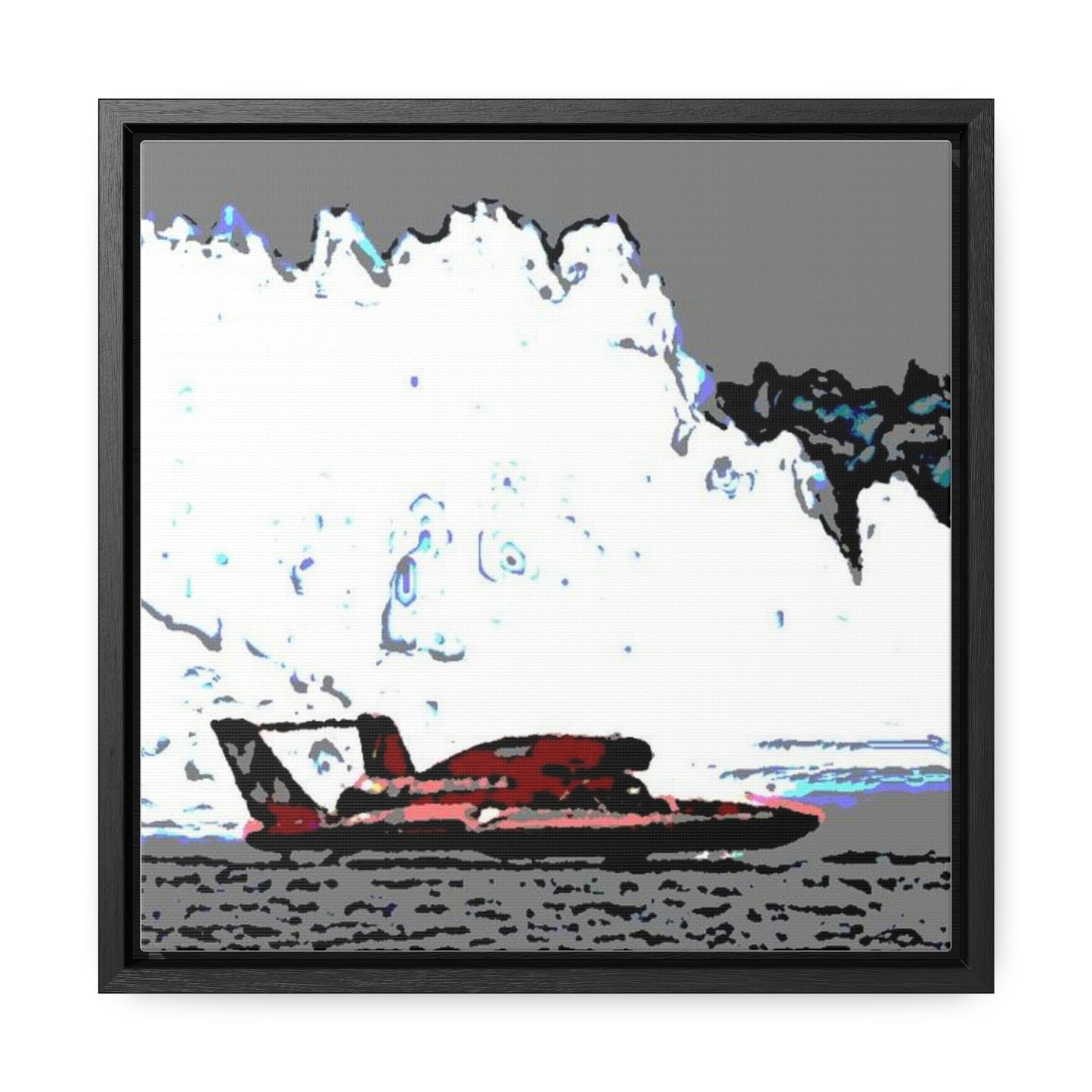 Gallery Canvas Wraps, Square Frame ...  Seattle Columbia Cup On Lake Washington ... "Dave Wilcox Heads For The Win" ... Associate Gift-Photo ... Original Works ...