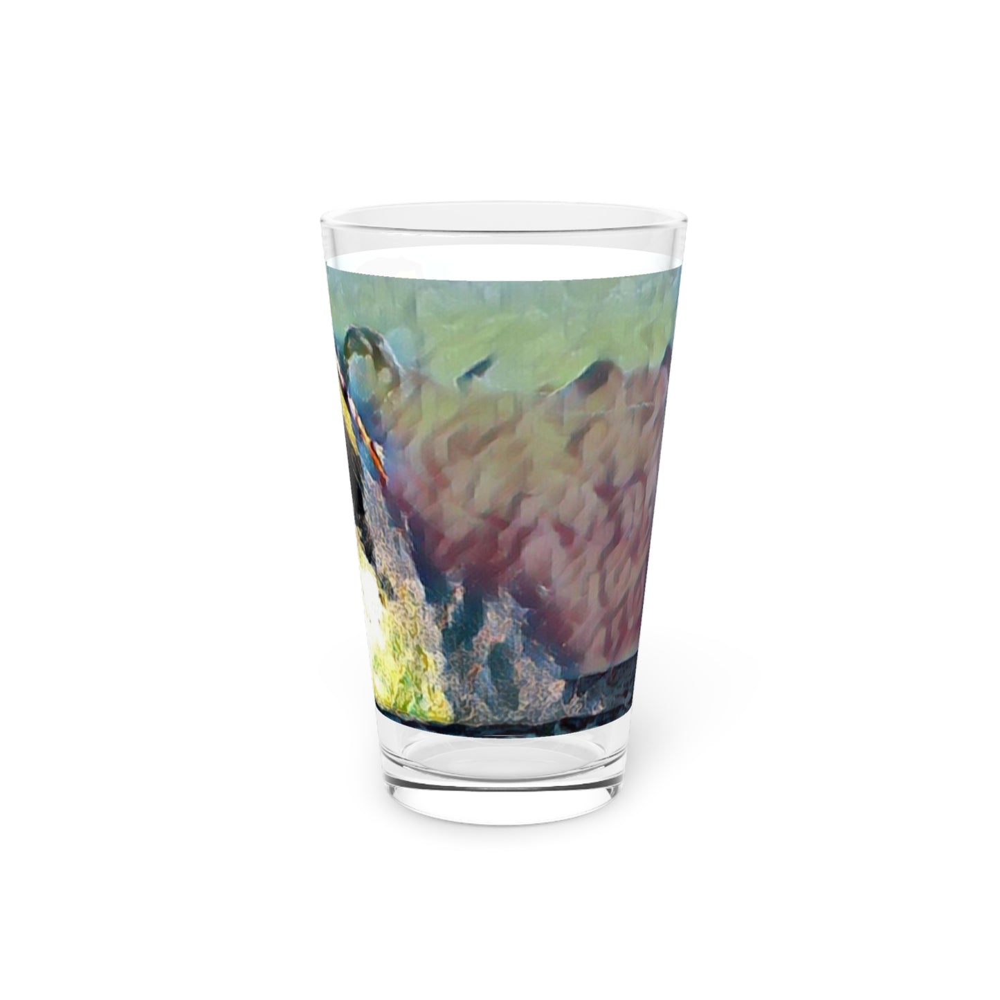 Pint Glass, 16oz ... An Extraordinary Humpback Breach ... 'With Explosive Energy' ... Family Archives (KPH) ... Circa: 21st Century. Maui, HI ... Original Works ...