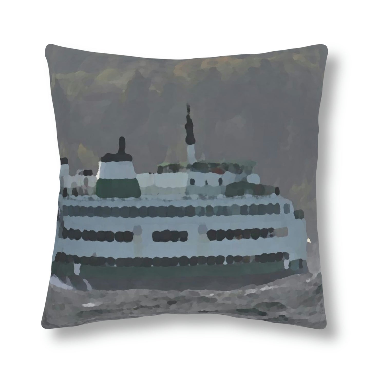 Waterproof Pillows ... WADOT Ferry Crossing ... "A Very Rough Day" ... Mulkiteo Route ... Family Archives ... Early 1990's' ... Original Works ...