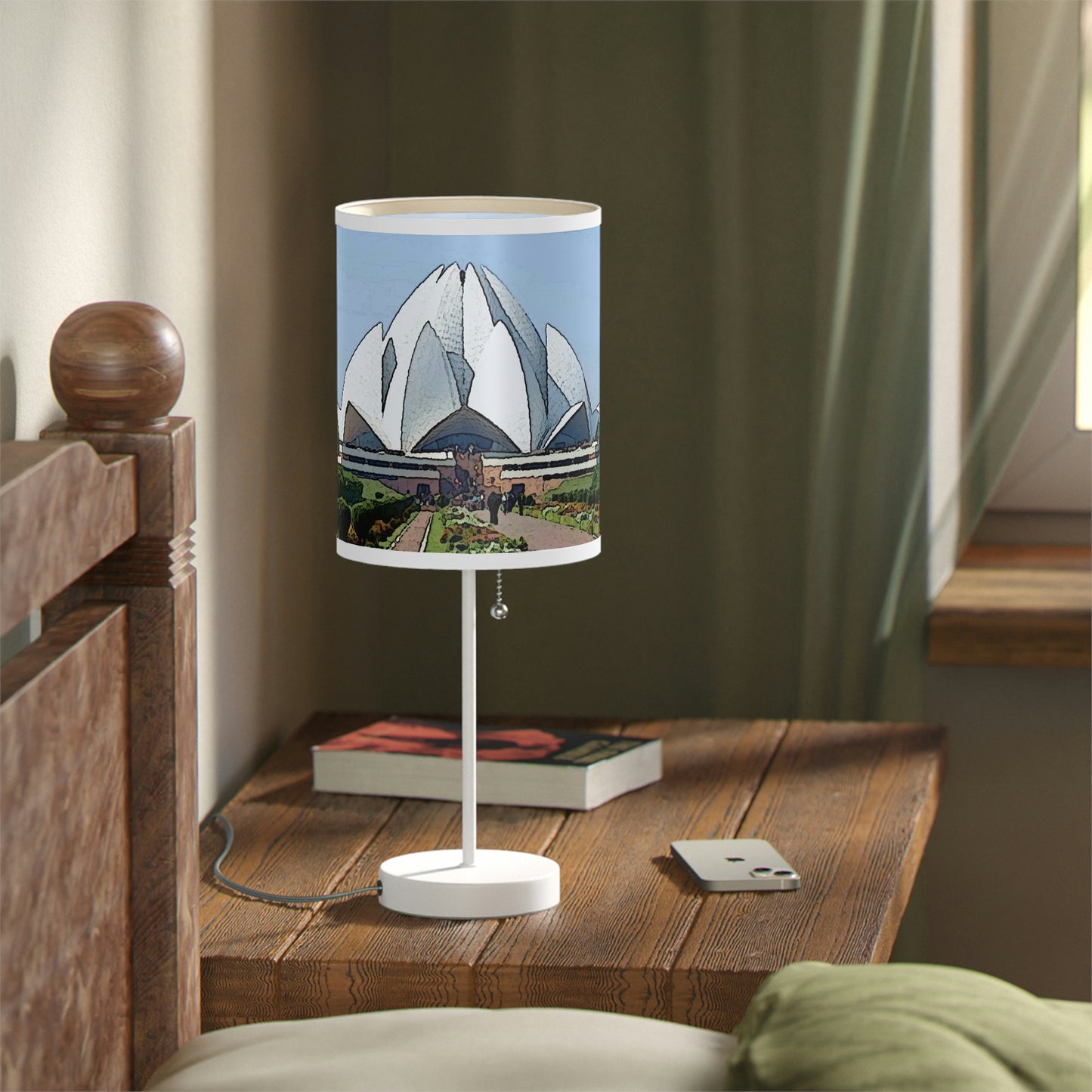 Lamp on a Stand, US|CA plug ... 'Bahai'i House-Of-Worship' ... "Lotus Temple: Delhi, India, 2008" ... Original Works ...