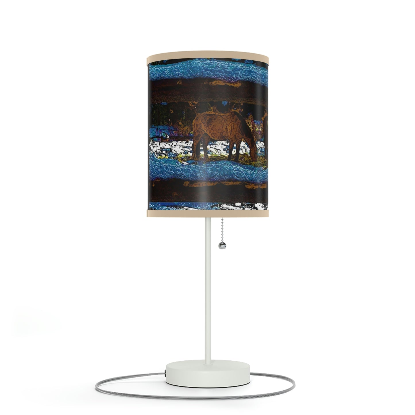 Lamp on a Stand, US|CA plug ... Corraled Horses In Winter ... Central Idaho, 5,600 Ft. Elevation