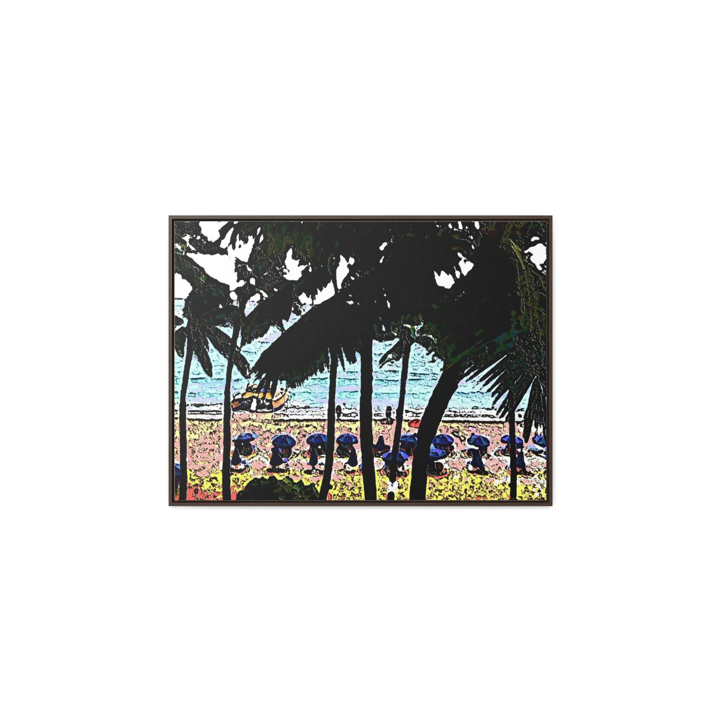 Gallery Canvas Wraps, Horizontal Frame ... "A Beautiful Beach Amongst The Palms" ... The Outrigger Waikiki, Honolulu, Oahu ... Original Works ...