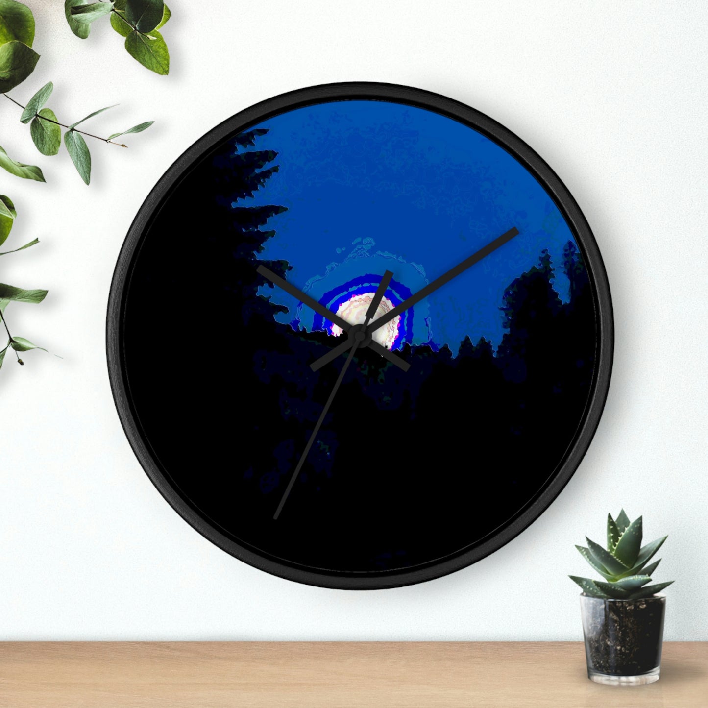 Wall clock ... "The Road Home" ...' Over The River & Through The Woods To? ...' ... Moonscape Near Elk City, Idaho ... Original Works ... 5Jan23 ...