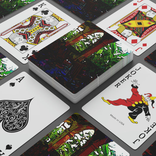 Custom Poker Cards ... Lanai & Rocking Chairs At: 'The Pink Palace' ... The Royal Hawai'ian ... Honolulu, HI ... '27Oct2014' ... Original Works ...